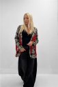 giacca con frange colorate fringes